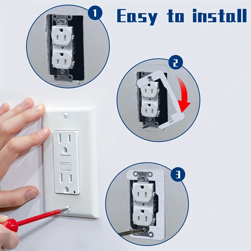 ATTWO-10-Pack Outlet Adjustment Plate Spacers - Durable, Self-Leveling Electrical Socket Extenders For Uneven Surfaces