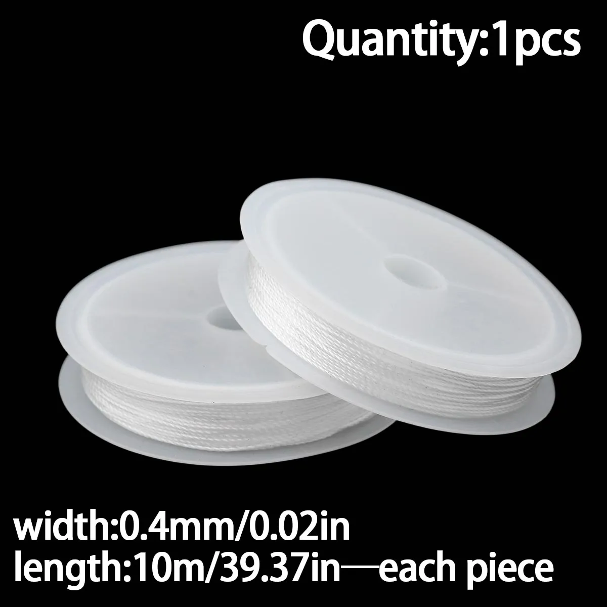0.2-1.0mm White Non-Stretch Beading Cord, DIY Thread