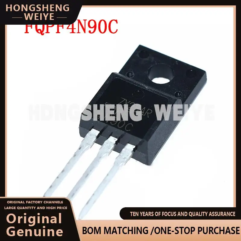 100% 새로운 MOS FET 트랜지스터, FQPF4N90C TO-220F 4N90C 4N90 FQPF4N90 TO-220, 로트당 10 개