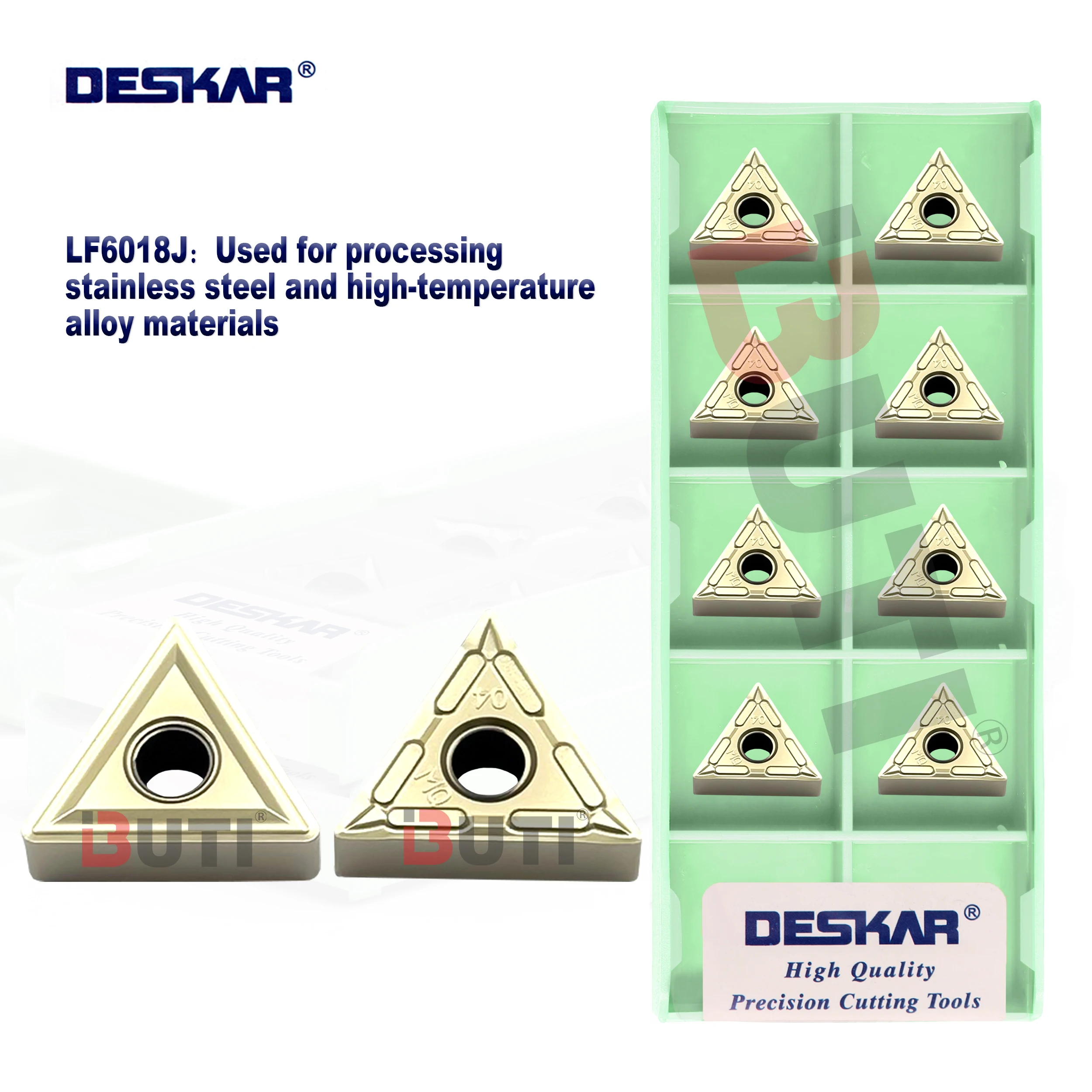 

DESKAR TNMG160404-MQ MS Треугольный цилиндрический токарный инструмент Лезвие для обработки с ЧПУ Нержавеющая сталь Высокотемпературный сплав Специальный