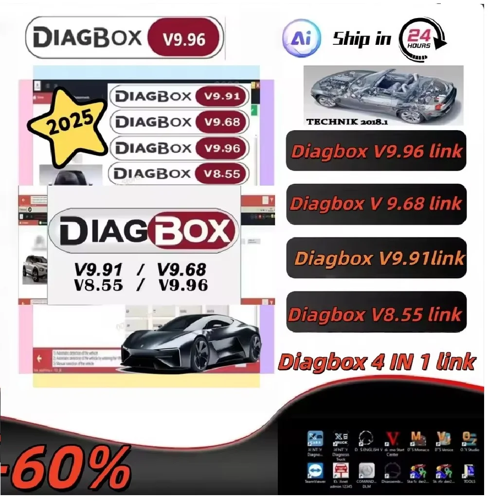 Herramienta de Diagnóstico DiagBox V9.91 V9.68 Lexia 3 91 PP 2000 Lexia-3, Última Versión 2022, Compatible con Datos de Vehículos hasta 2021