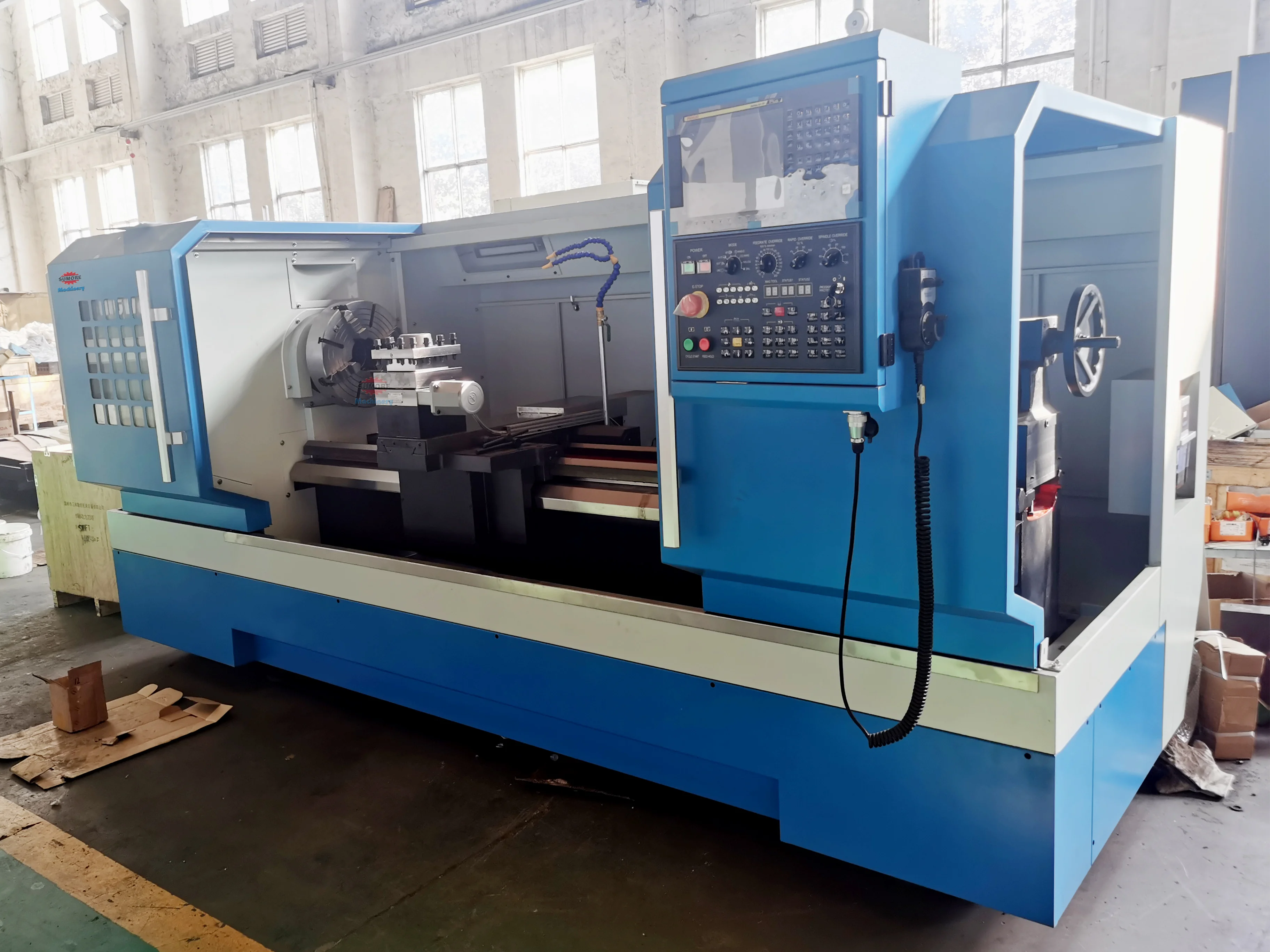 CK6150 CK6166 CK6180 * 750/1000/1500/2000/3000mm +Bore 80/105mm CNC Lathe Machine With or Without CNC Frame Machine Lathe SP2119
