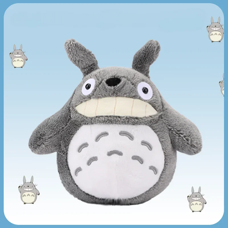 Peluche de chat Rick à dents nues, mignon et doux, dessin animé autour d'un compagnon de couchage amusant pour enfant, mon voisin Totoro