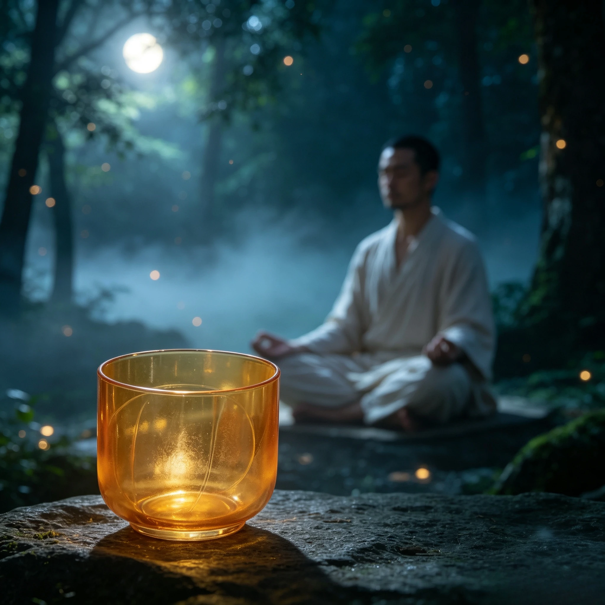 Star Linkup Golden Tea Magical Crystal Singing Bowl Sound Healing Crystal Music Bowl Percussion Instrument Healing Singing Bowl Shiny Golden Coated Quartz Crystal Singing Bowl Solar Plexus Chakra Sound Vibration Therapy Meditation Energy Manifestation
