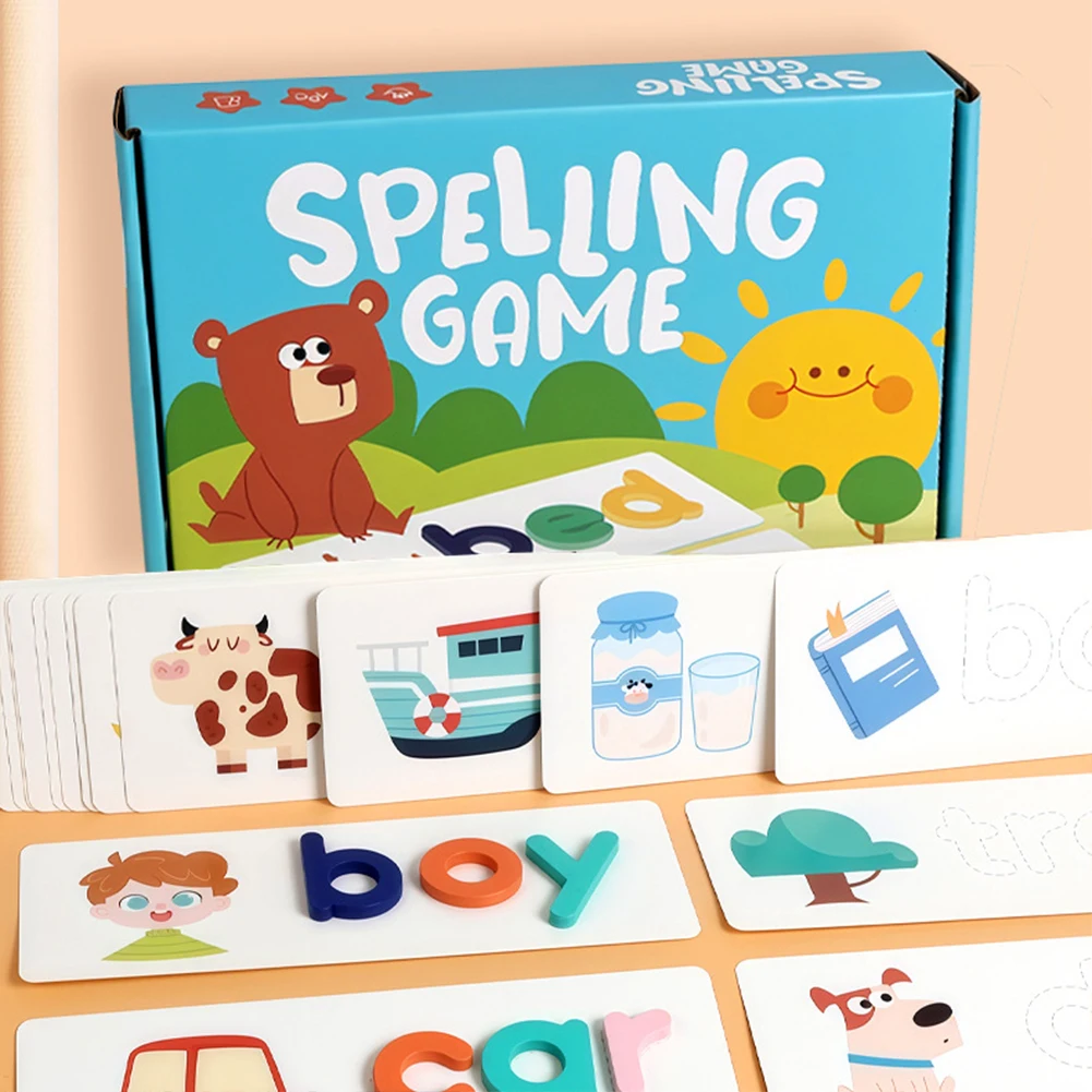 Cognitive Alphabets Spelling Exercise Thinking Game Montessori-inspired Learning Toy For Kids Children