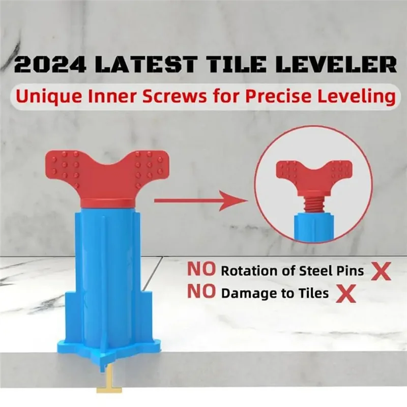 ABAE-Cross Tile Tool Internal Screw Leveler Reusable Tile Leveling System Cross Tile Tool With T-Pin