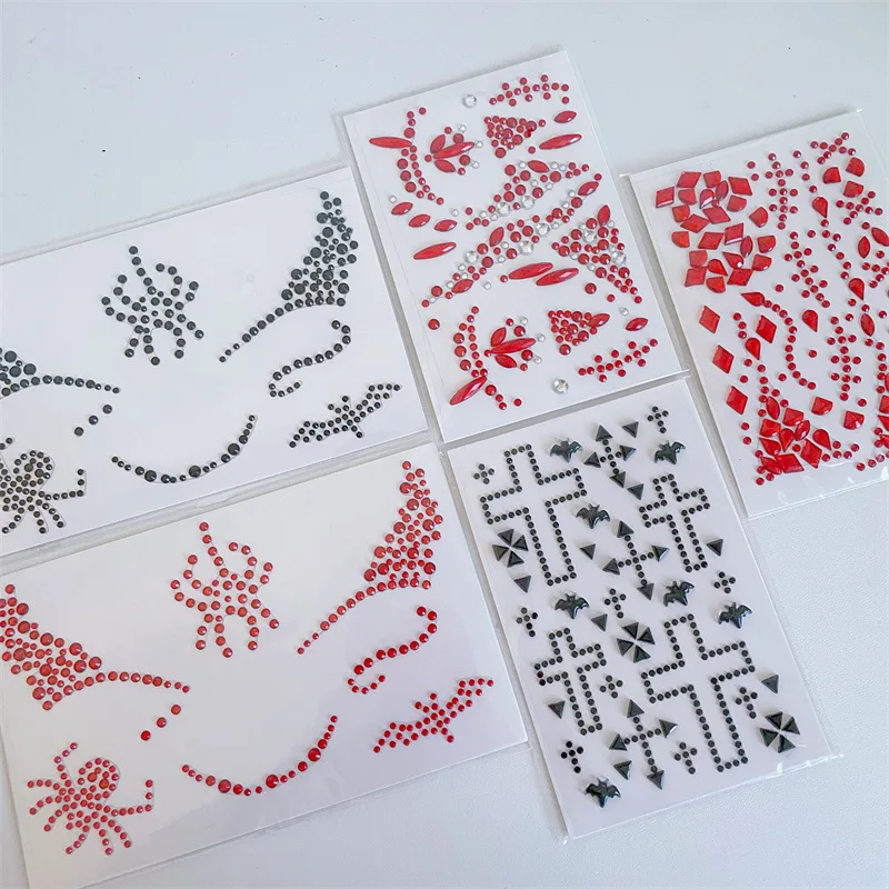 Christmas Photo Eye Stickers Fairy Tear Water Drop Diamond for Fairy Makeup Shiny Face Decoration Self Adhesive Gems