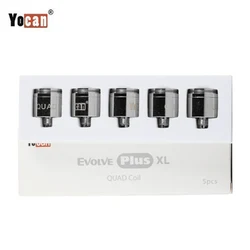 Oryginalny Yocan Evolve Plus XL Coil QUAD Coil Coil Head Core For Evolve Plus XL wosk waporyzator Kit parownik 5 sztuk/paczka