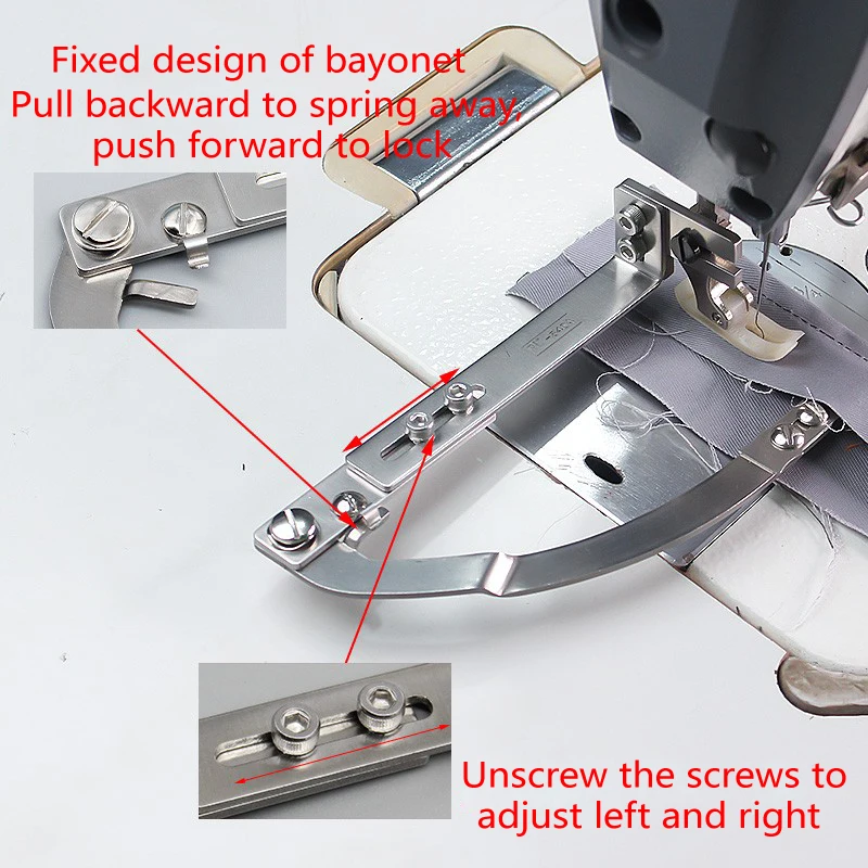 NEW Arrive！COVERED SEAM Quilting Guide Bar French Seam Guider/Floder For 1-needle Indutrial Lockstitch Sewing Machine