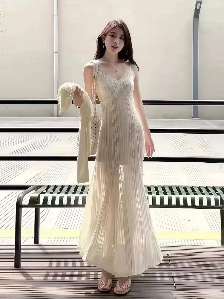 Vestidos sin mangas para mujer, rosas, verano, Cupro, cuello halter, colgante con cordones, adelgazante, Midi, desplazamientos urbanos, ropa de discoteca Millennium