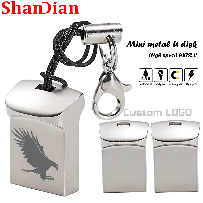 SHANDIAN New Flash Disk Ultra Mini USB Flash Drive Memory Stick Pen Drive 4GB 16GB 32GB 64GB Pendrive Flash Drive with Rope