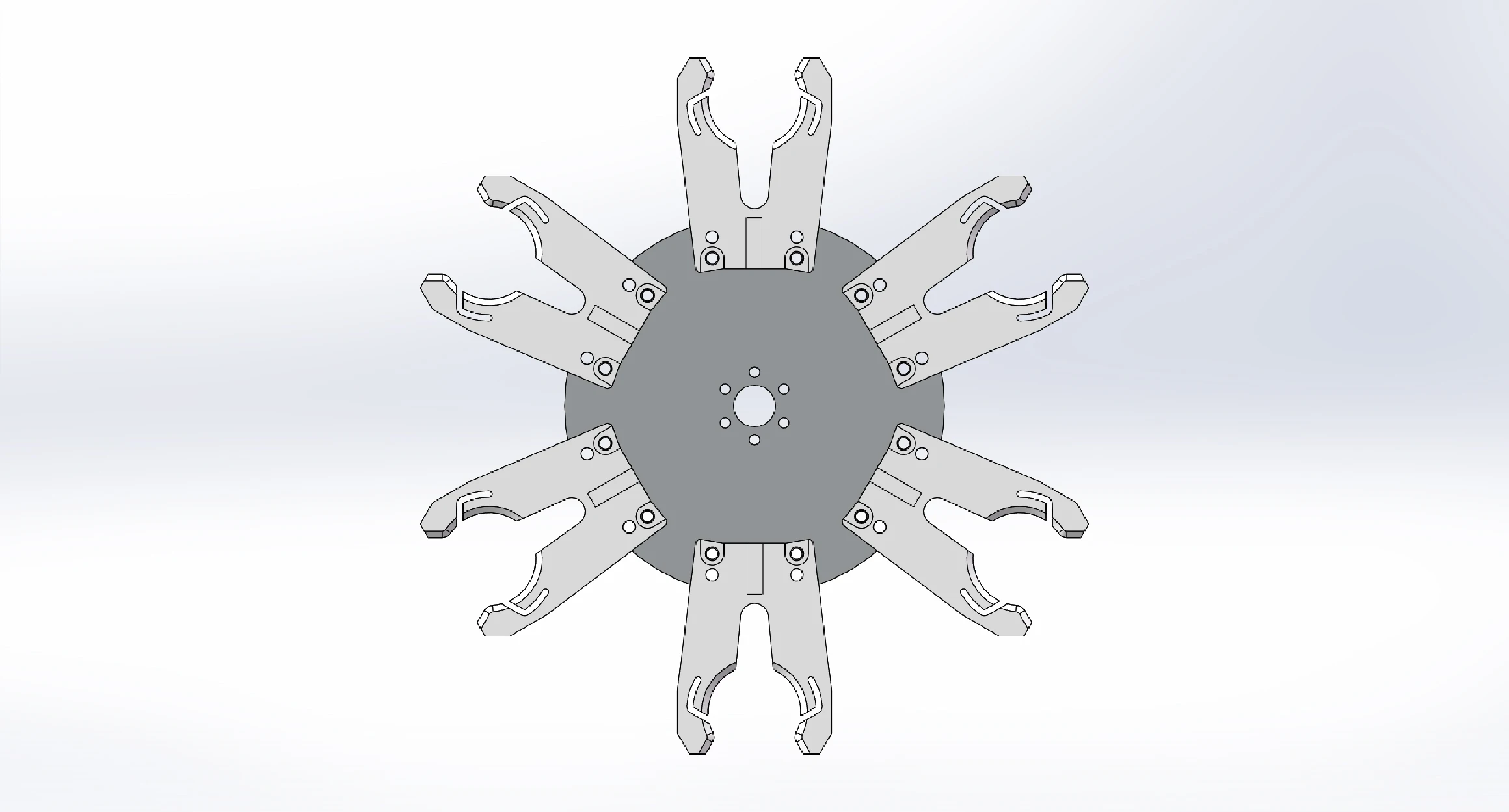 Processing Center Engraving Machine Bt30iso30 Automatic Reblading Spindle Tool Magazine Cutter Plate 6 Knife Position