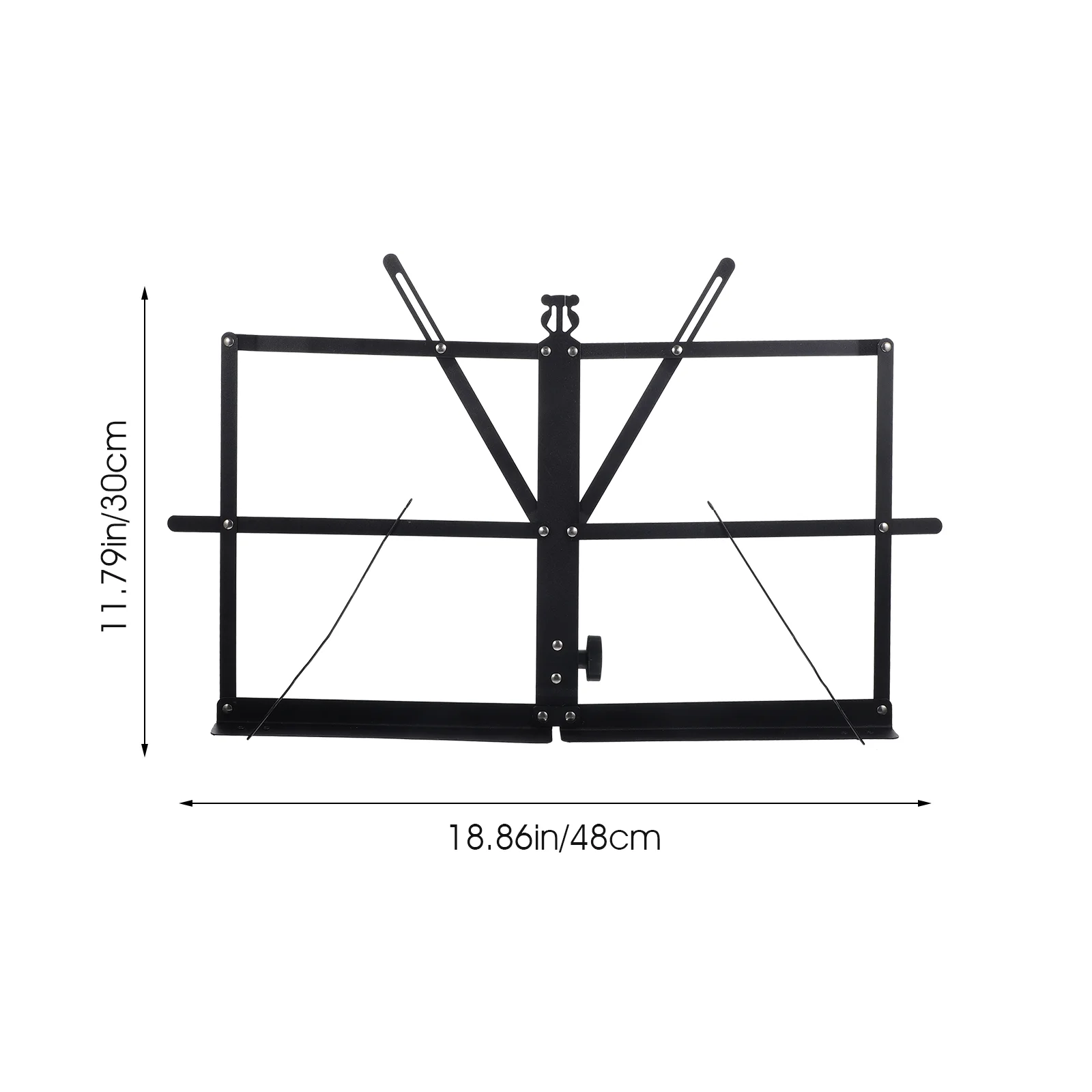 Music Stand Foldable Reading Book Holder Score Tablet Support Rack Students Desktop Metal Tabletop Piano