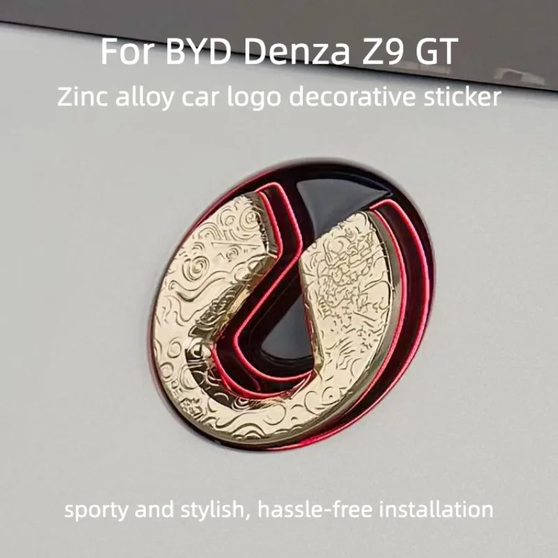 For Denza Z9GT Zinc Alloy Car Badge Sticker 3D Metal Stereo Decor Cover Personality Exterior Modification Auto Accessories