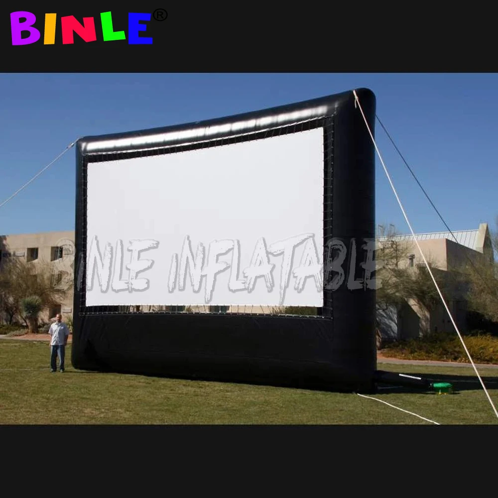 Party Time 30x17ft Large Profesional Inflatable Movie Screen Drive In Cinema Projector Screen For Outdoor Beach