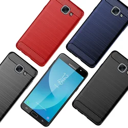 FERISING Case For Samsung Galaxy J7 Max Case Silicone TPU Bumper Shockproof Carbon Cover for Samsung Galaxy J7 On Max G615 G615F