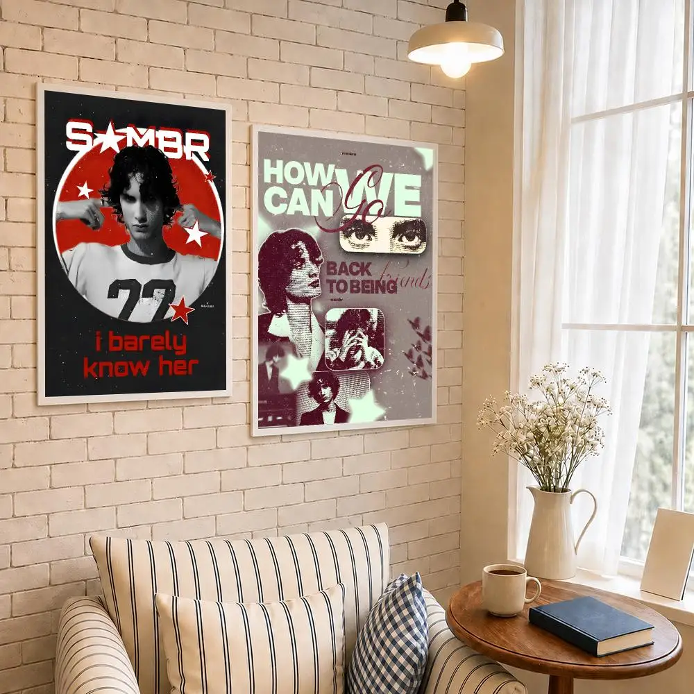 Singer S-sombr Indie Alternative Pop Poster PP Self-Adhesive Wall Decor for Bedroom,Living Room,Dorm,Bar Aesthetic Gift