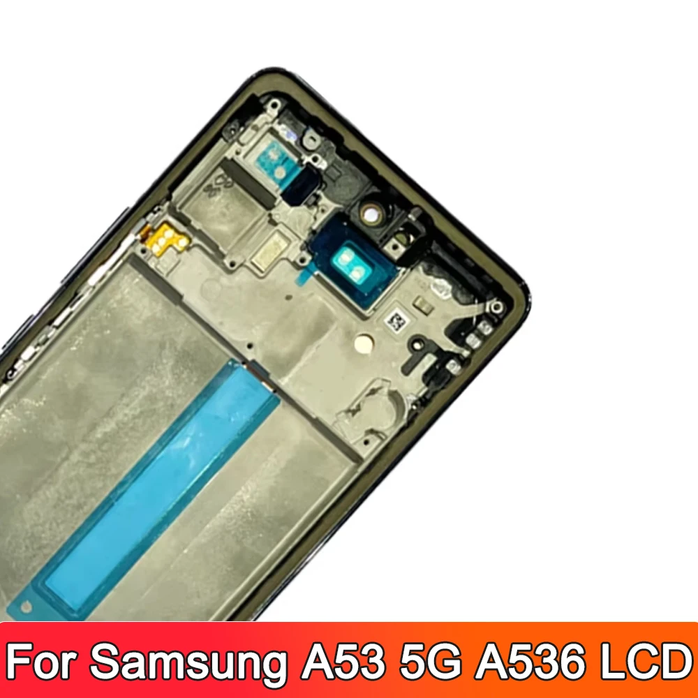 100% Getest OLED Voor Samsung A53 5G A536B A536U Lcd Touch Screen Met frame Digitizer Vergadering Reparatie onderdelen