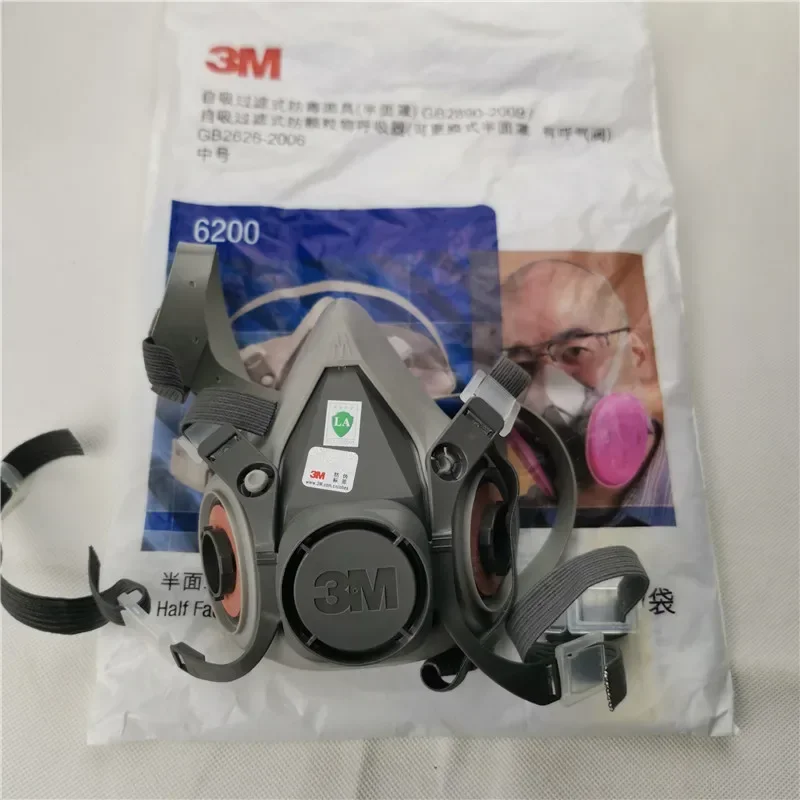 Original 3M 6200 gas mask  7 Piece Suit Respirator with 3M 6001 Suitable for use Anti-Fog Haze Pesticide Painting Spraying