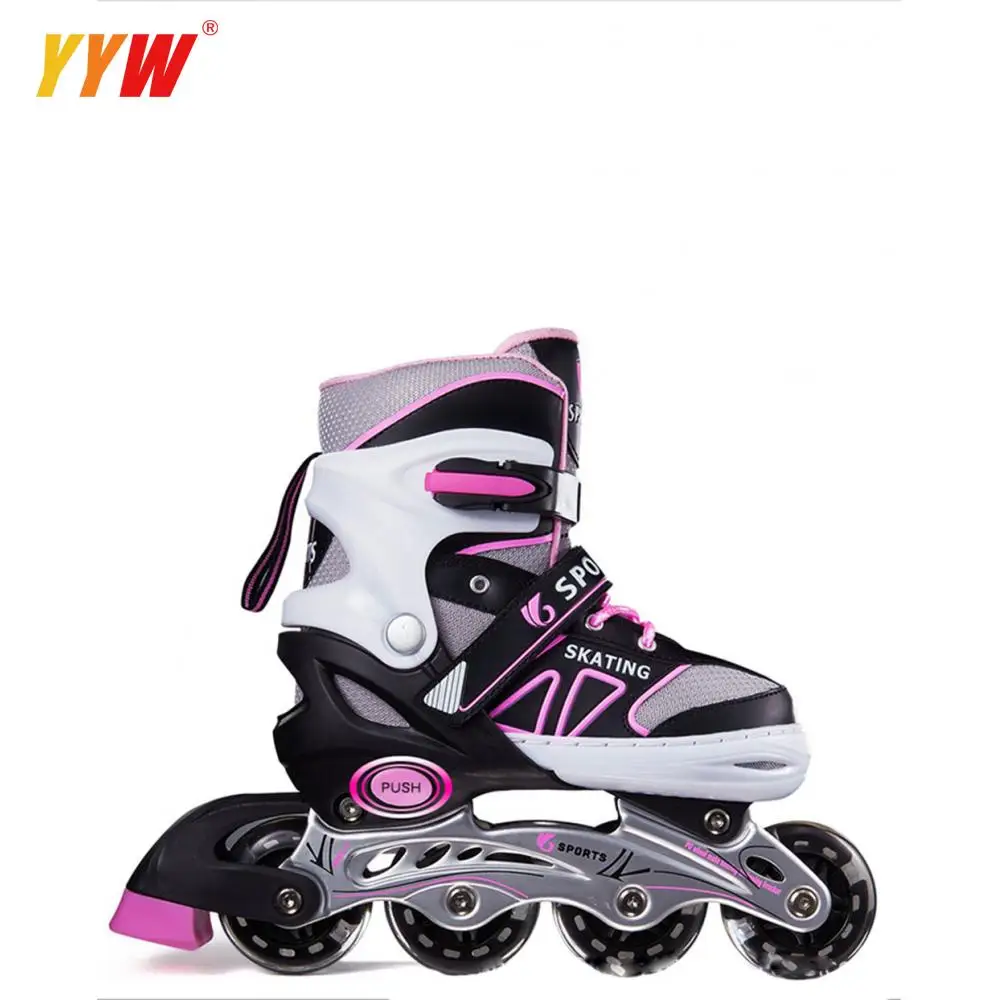 Kids Adjustable Inline Outdoor Roller Skates With Self Generating Electricity Light Wheel Free Skate Sneakers Inline Skates