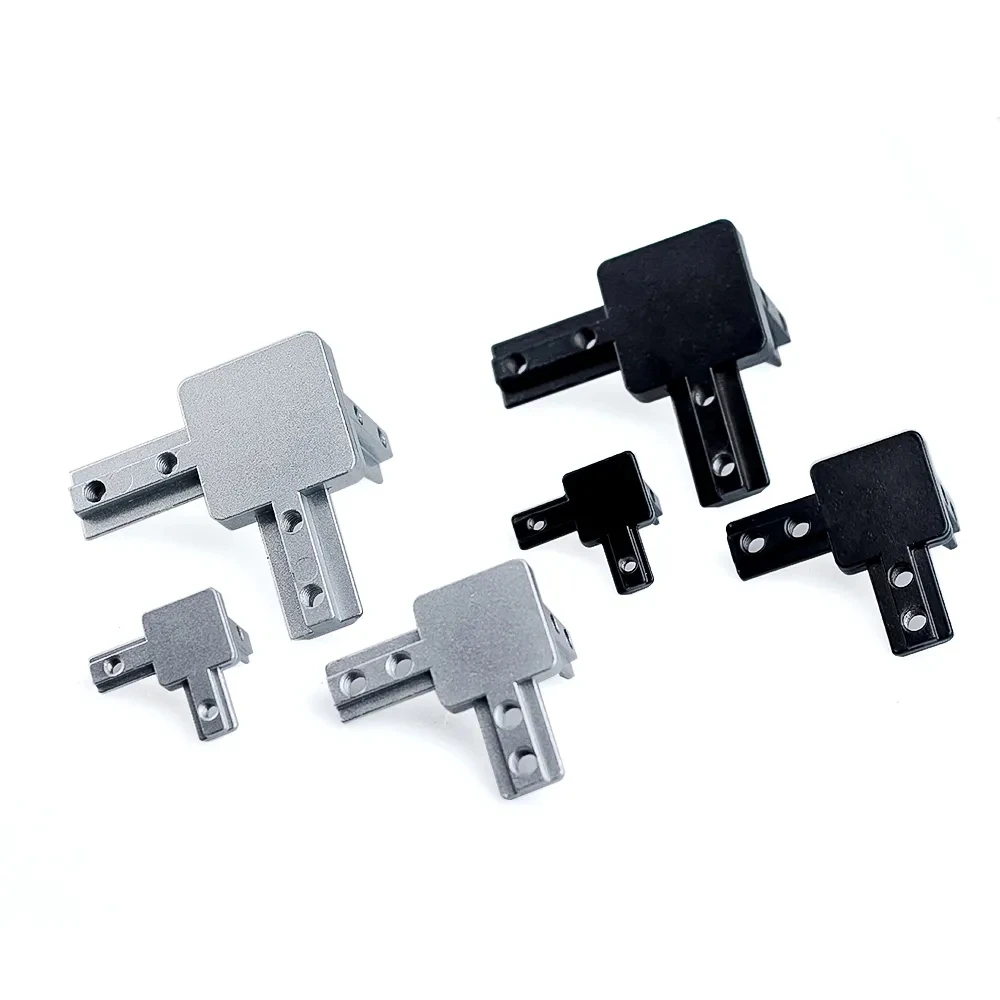 5/10Pcs 3 Way End Angle Bracket Connectors Three Way Hidden Corner with Set Screws for 2020 3030 4040 Aluminum Extrusion Profile