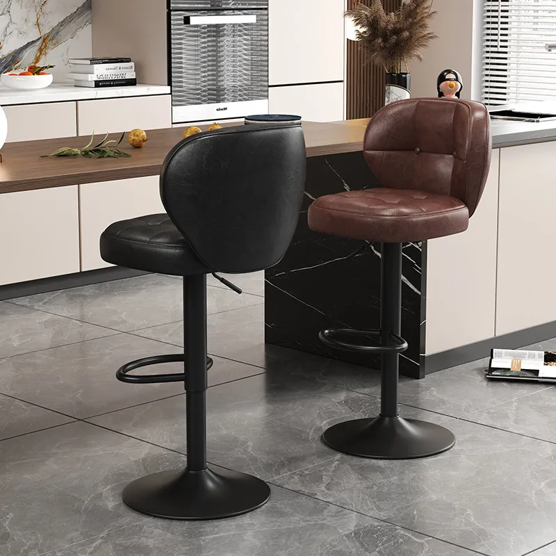 Elegant Nordic Bar Chair Counter Outdoor Comfortable Bar Chair Minimalist Lounge Coffee Sillas Para Barra Alta Home Furniture