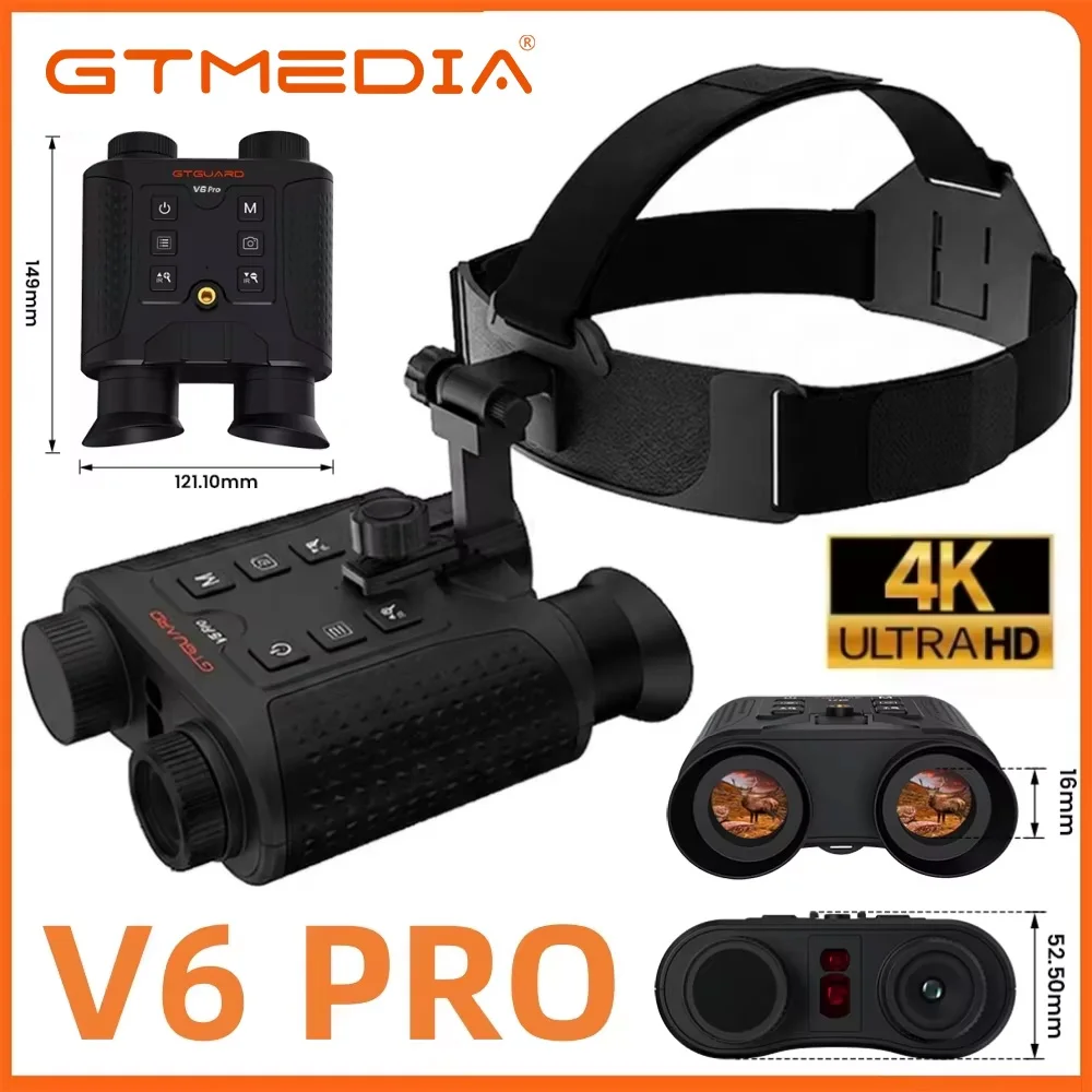 GTMEDIA Night Vision Binoculars 4K 8X Digital Zoom for Helmet Night Vision Goggles for Outdoor Hunting Night Vision Binoculars