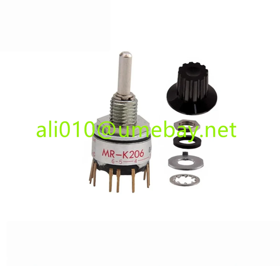 2 piece, rotary band switch, dedicated for handwheel MRK206 MR-K206 MRK206-A NKK