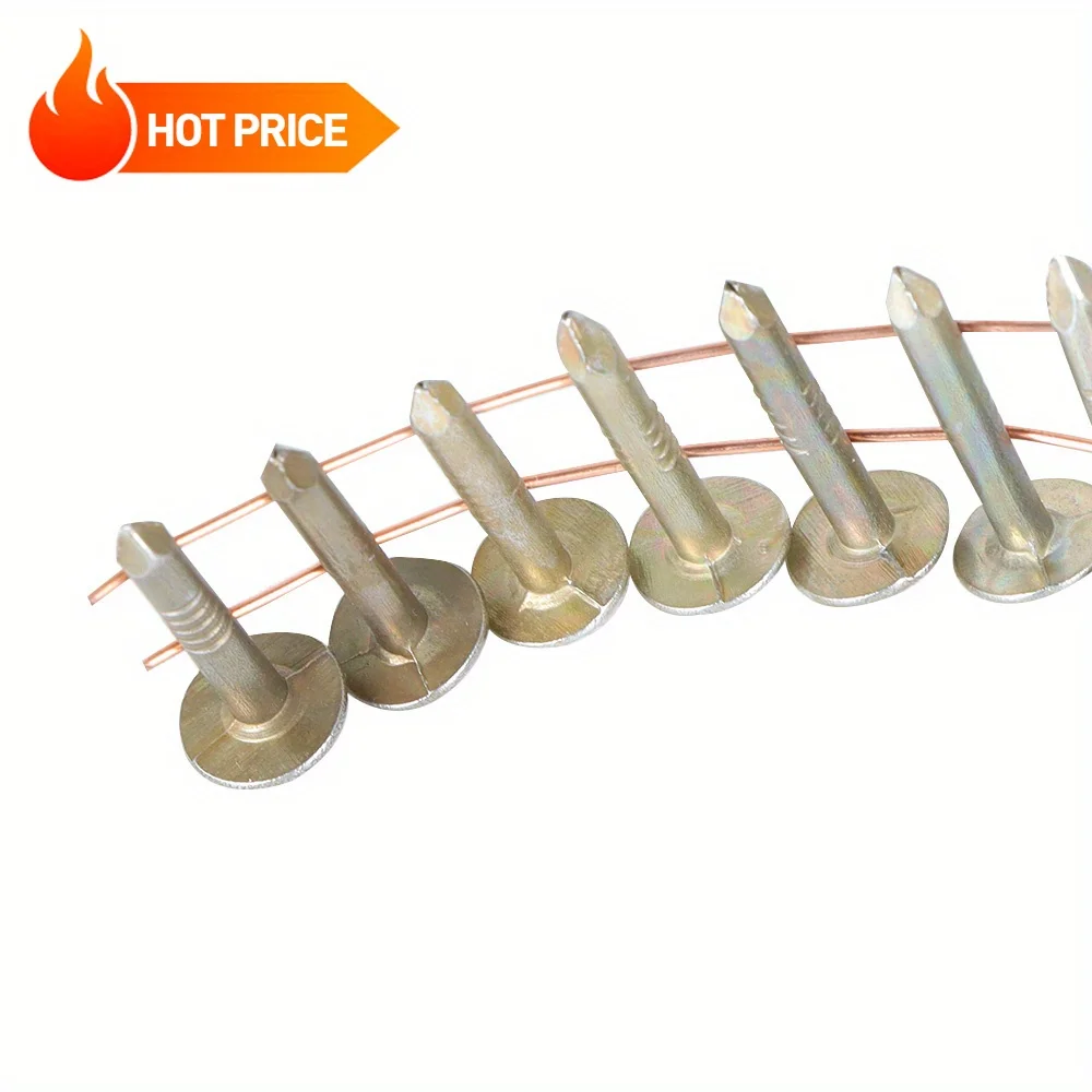 Clous à bobine inclinés à 15 degrés, 0.12 × 7/8 pouces, clous de toit à tête ronde complète, 3600 pièces