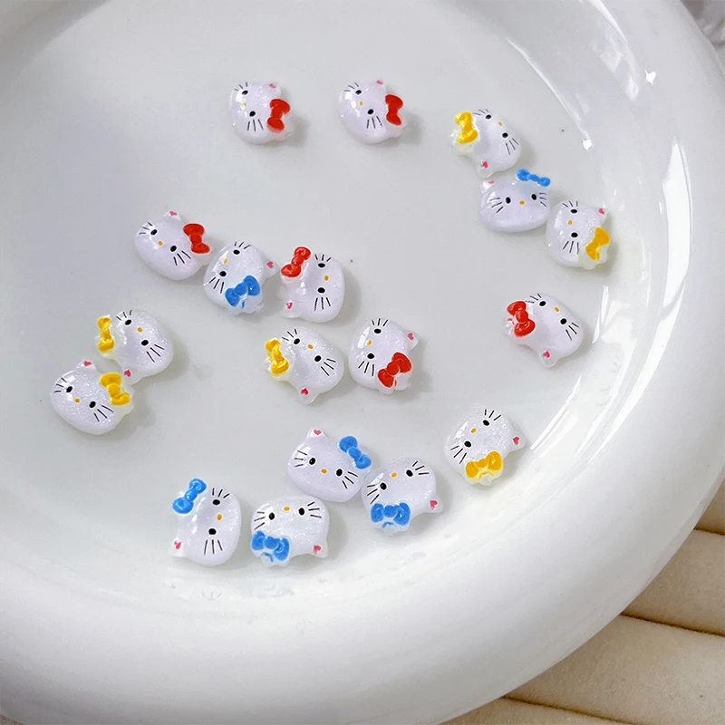 Sanrio Diy Nail Charms Hello Kitty Design Nail Art Mini Rhinestones Flatback Charms DIY Crafts Stones for Manicure Nail Charms