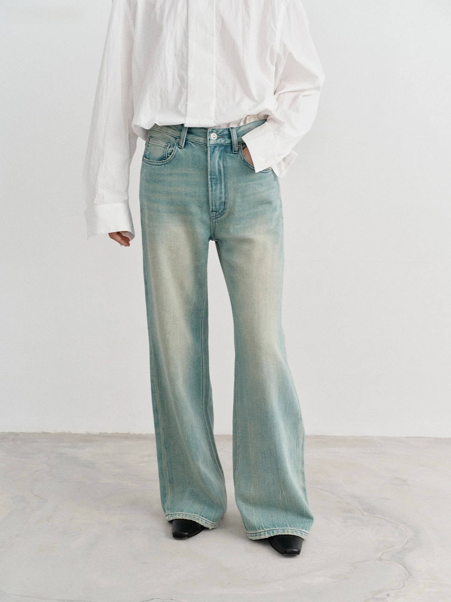 

Джинсы KUCO NO04 унисекс, свободного кроя, расклешенные, винтажные, с заниженной талией, длинные, летняя коллекция