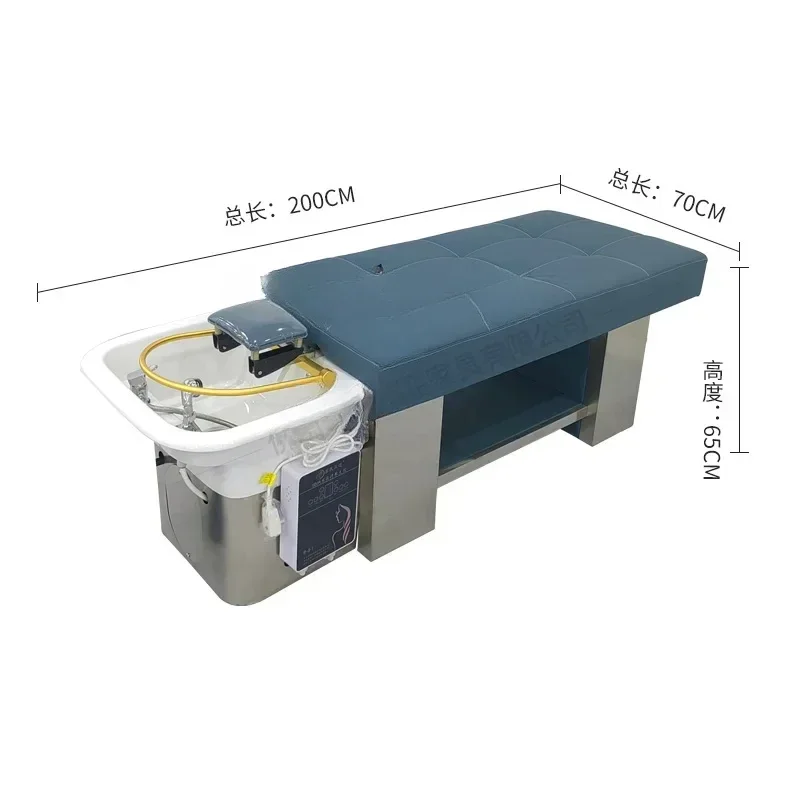 Intelligent Constant Temperature Head Therapy Shampoo Chair Barber Shop Water Circulation Flushing Physiotherapy Bed