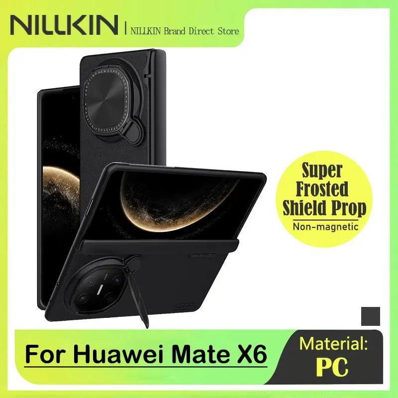 

Чехол-подставка NILLKIN Super Frosted Shield для Huawei Mate X6, подставка для крышки объектива, матовая текстура, конструкция ПК, дизайн с двойным корпусом