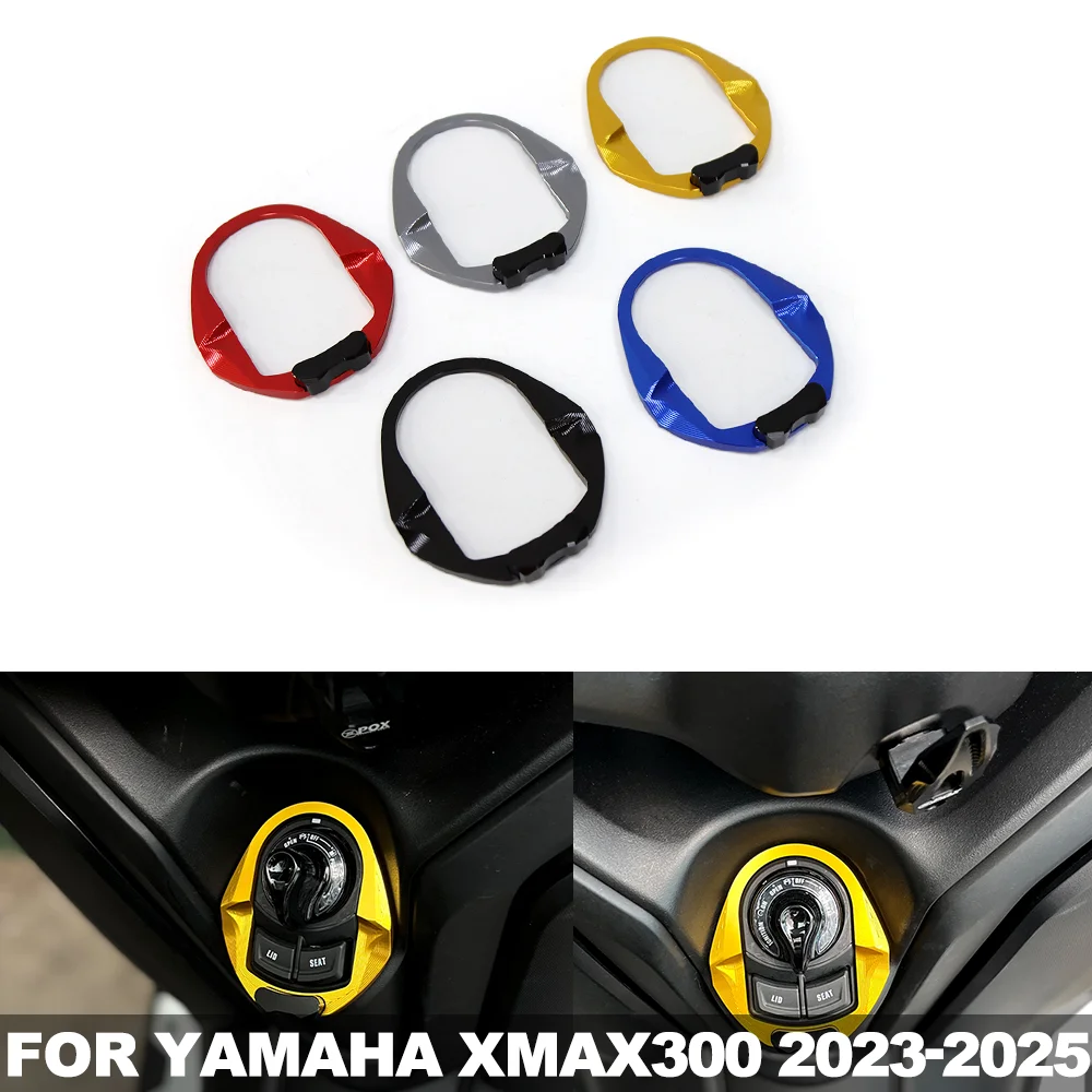 

Электрический дверной замок мотоцикла, декоративный для YAMAHA X-MAX300 XMAX300 2023-2025, накладка на дверь, ключ зажигания, вставка, крышка, переключатель