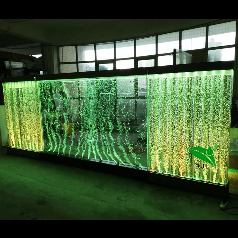 Customized. indoor decorative room divider color changing multi color LED aquarium bubble wall