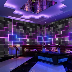 Customized products 3D KTV hotel Internet bar wall mural private cinema cool geometric wallpaper electronic sports room 3 D