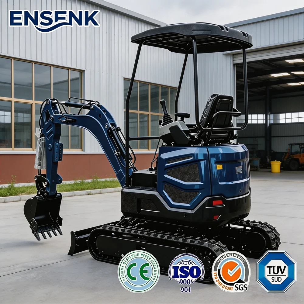 

0.8Ton Mini Excavator Construction 1.2Ton 1.5Ton 1.7Ton Kubota engine Hydraulic Adjustable Multiple Scenarios Farming Energy