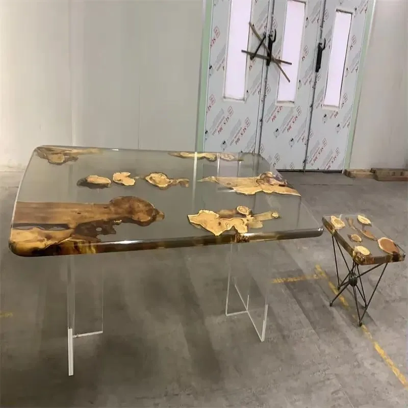 for Epoxy dining table, iron industrial furniture legs, rose gold epoxy dining table