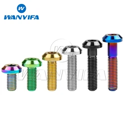 Wanyifa Titanium Bolt M8x15 20 25 30 35 40mm Allen Key Button Head Screw for Bicycle Motorcycle Brake