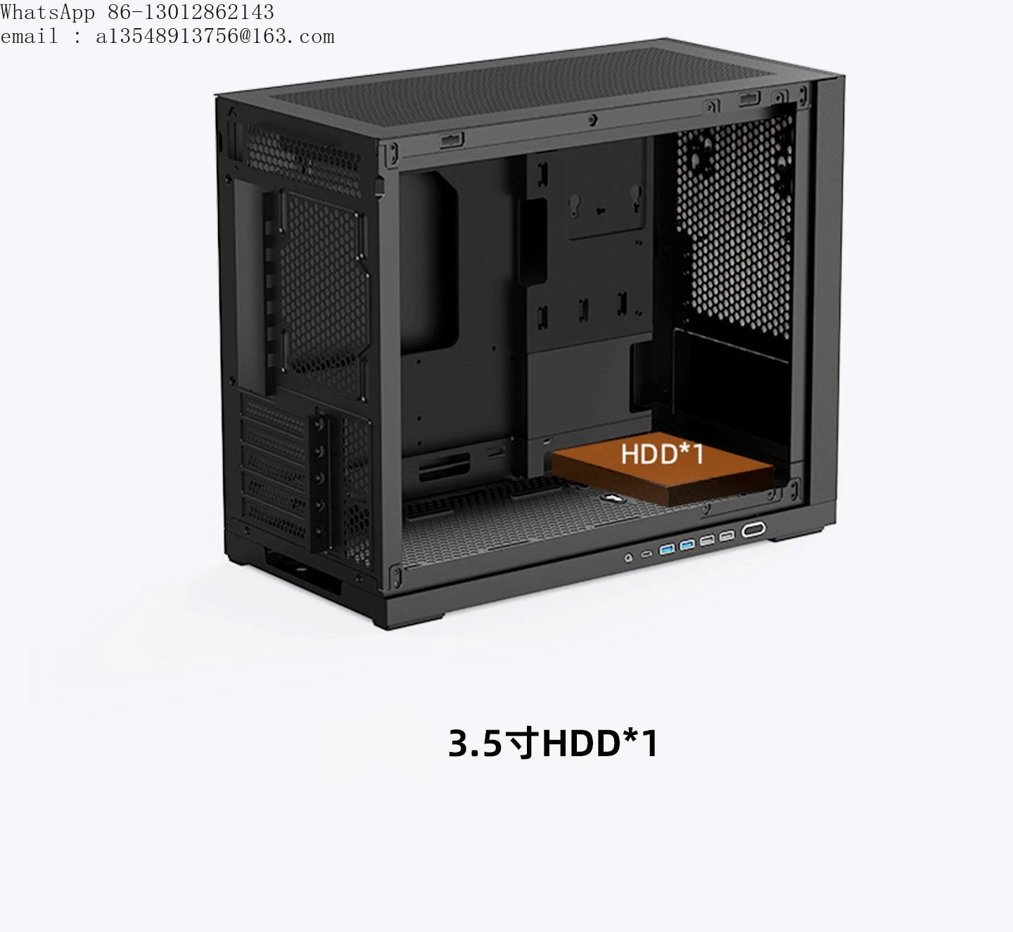 High-quality G600 chassis portable solid wood MATX side-through TYPEC secondary screen 360 water-cooled host case