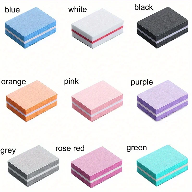50/100 Pz Mini Lucidatura Levigatura Lime Blocco Pedicure Manicure Cura Unghie artistiche Buffer Polacco Manicure Pedicure Strumenti di lime per unghie