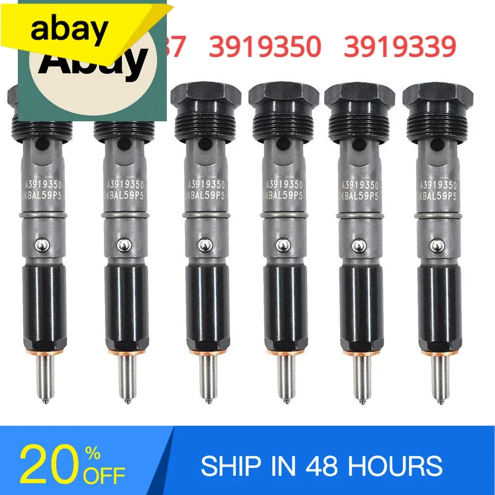 

High quality 0432131837 3919350 3919339 （6Pcs） Fuel Injectors For 89-93 Dodge Cummins 5.9L 6BT Diesel Engeine