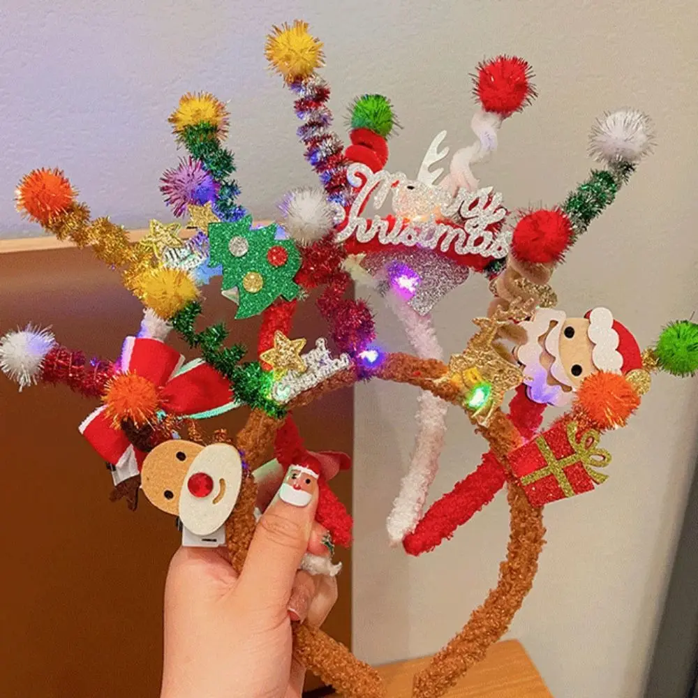 اكسسوارات الشعر عيد الميلاد عقال عيد ميلاد سعيد عيد الميلاد سانتا كلوز الشعر هوب خوذة هيرباند قرن الوعل الشعر هوب في الهواء الطلق