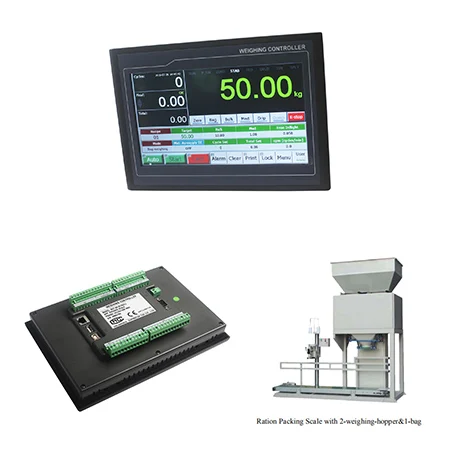 HMI display packing weighing controller for industrial salt bagging packaging machine