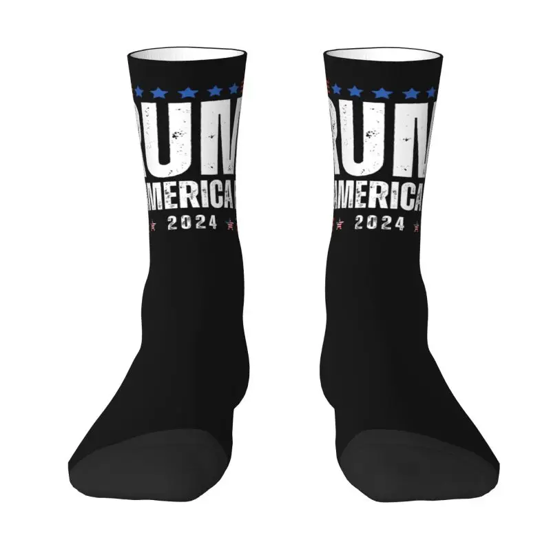 Custom Trump Will Be Back Men Women Crew Socks Unisex Fashion American Back USA Spring Summer Autumn Winter Dress Socks