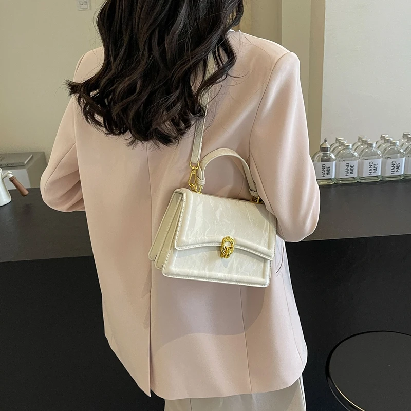 LEFTSIDE Mini Crossbody Bags with Short Handle for Women 2024 Korean Fashion PU Leather Shoulder Bag Handbags and Purses