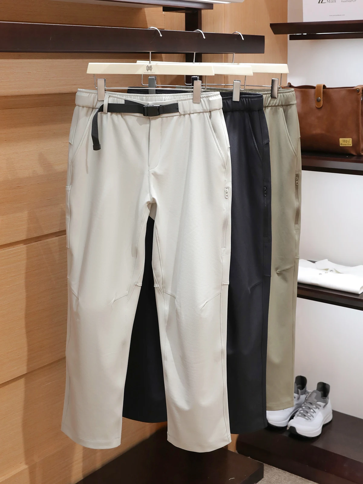 

Мужские брюки для активного отдыха, непромокаемые, повседневные, из нейлоновой ткани, прямого кроя, на молнии, со средней посадкой