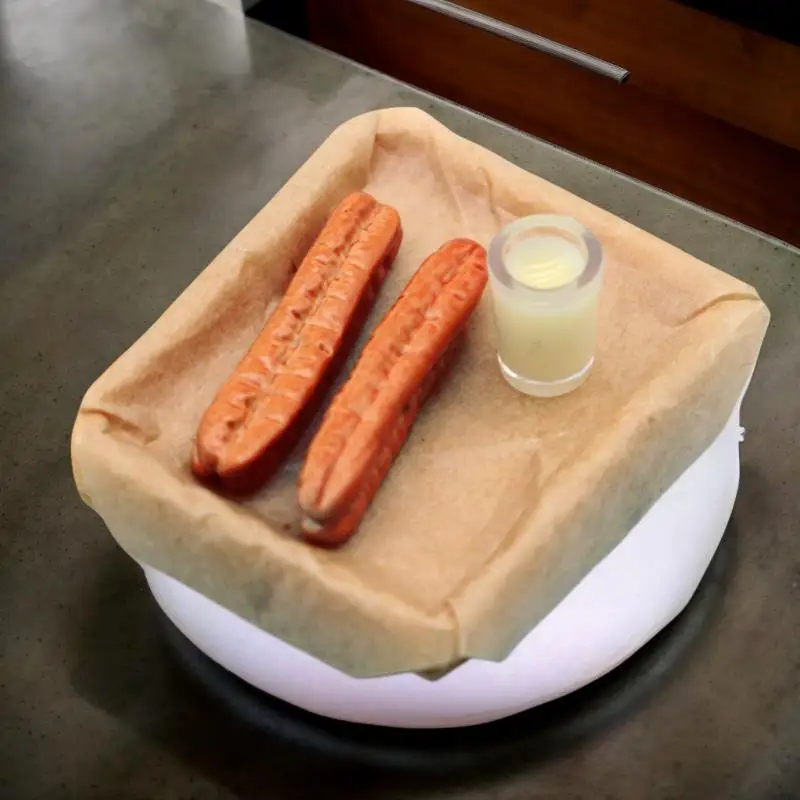 Set Aksesori Dapur Rumah Boneka Mainan dengan Susu Kedelai Miniatur dan Stik Adonan Goreng untuk Bermain Peran