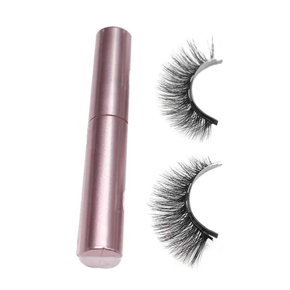 Magnetische falsche Wimpern Mode Frauen natürliche Faux magnetische Wimpern Schönheit Make-up magnetisch mit Werkzeugen Kleber Nerz m9z4