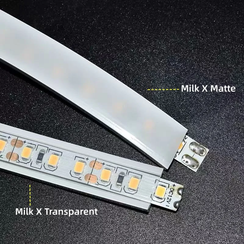 Led Silicone Neon Tube Flexible Soft Silica Gel Sign Waterproof Transparent Matte Channel Diffuser for Ws2812 Ws2811 Strip Light